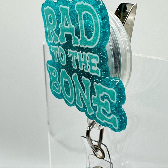 Rad to the Bone Cute Funny Badge Reel Badge Holder ID lanyard - Picture 4 of 6